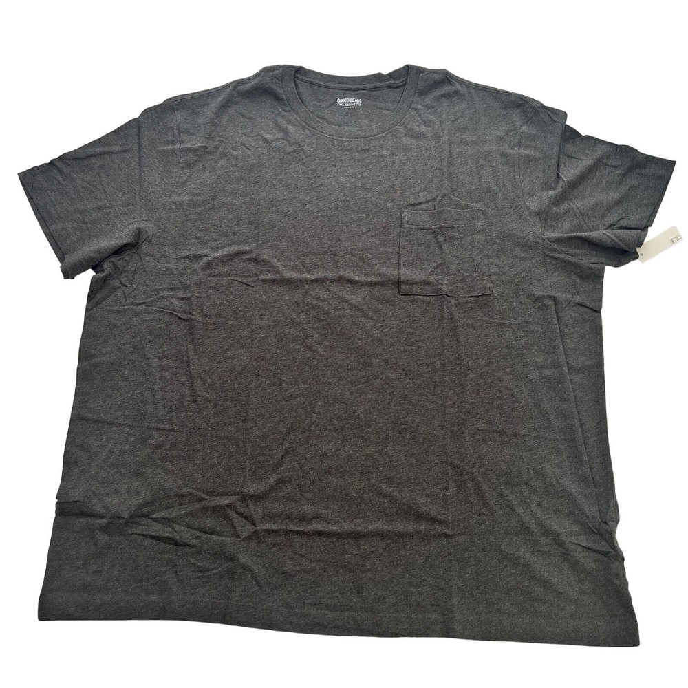Goodthreads Men’s Short Sleeve Crewneck Cotton T-shirt Gray Size 3XL
