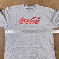 Gildan Ultra Cotton Coca-Cola Men’s Large Heather Gray Short Sleeve T-Shirt New