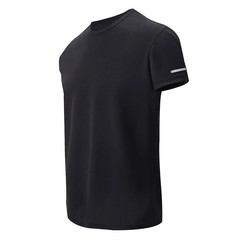 Men’s Solid Color Round Neck Short Sleeve Top 2/4/6 Piece Printed Cuffs Sports