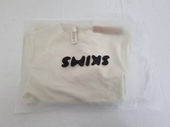 Skims Cotton Jersey Long Sleeve T-Shirt High Neck Bone XS
