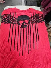AFFLICTION VINTAGE RARE T-SHIRT AUTHENTIC EMBROIDERED CLOTH SKULL SIZE XL NWOT