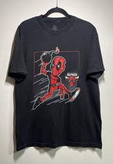 Original Rufnek Deadpool Jumpman Parody T-Shirt Men’s LG Black Bulls Streetwear