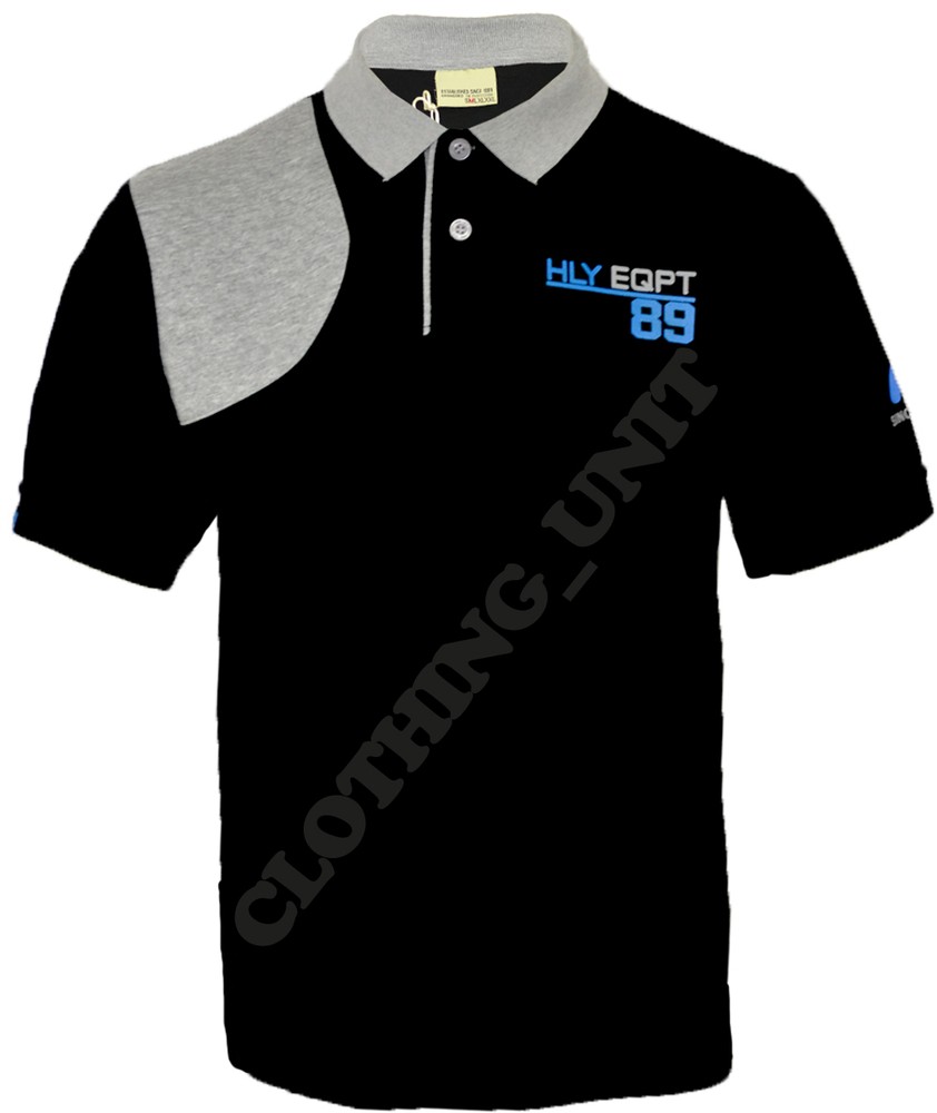 Mens Short Sleeve Plain Contrast Polo Shirt T shirt Top Casual Cotton Mix S-XXL