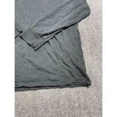 Men’s Black Full Sleeve V-Neck Ribbed Cuff Pull Over Casual T-Shirt Size XL