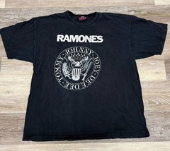Vintage 90s Ramones Hey Ho, Let’s Go Black Faded Punk Graphic Band Tee Size 2xL