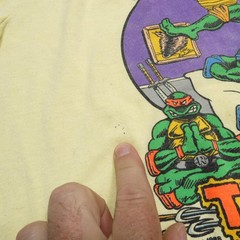 Vintage Teenage Mutant Ninja Turtles Shirt Teens XL Yellow Turtle Weekend 80s
