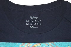Disney Mickey Mouse T-Shirt Sz L Black Solid Graphic Quality 100% Thick Cotton