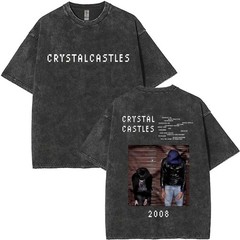 Crystal Castles T-Shirts Graphic Print Washed 100% Cotton Tees