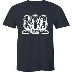 3 Monkey Emojis Hear Speak See No Evil Funny Cute Men’s T-shirt Gift Tee