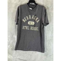 Cotton:On Men’s Charcoal Marle Nebraska Crewneck Tbar Sport T-Shirt SZ L
