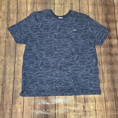 Greg Norman T-Shirt Mens 3XL Navy Scattered Shark Print Golf Dadcore Coastal
