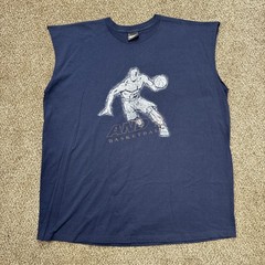 Vintage AND1 Basketball Muscle Shirt Size XXL Sleeveless Navy Blue Made In USA
