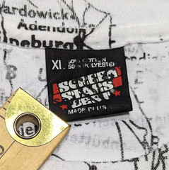 New Vintage Germany Map SCREEN STARS USA T Shirt XL All Over Print Puff Graphic