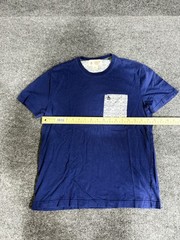 Original Penguin Shirt Mens Medium Blue Geometric Pocket Graphic T-Shirt Tee