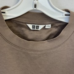 Uniqlo U AIRism T-Shirt Oversized Cinnamon Brown Men’s Size M Cut Hem