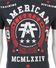 AMERICAN FIGHTER Dalton Black Red Athletic Mens Crewneck T-shirt S-3XL NWT