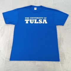 The University of Tulsa T Shirt Jerzees Dri-Power Blue Short Sleeve Men Large