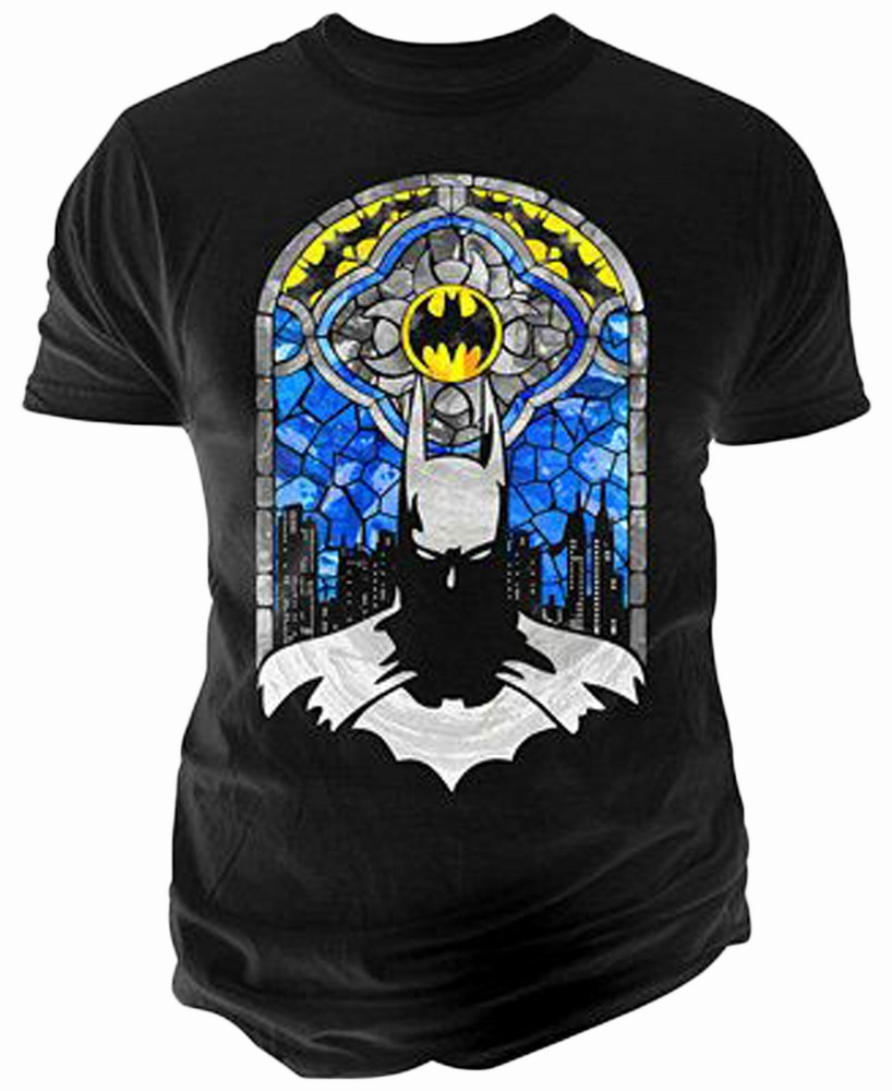 DC Comics Batman Stained Glass Adult T-Shirt – DC Comics, Movie, Superheros