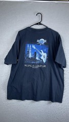 Hard Rock Cafe Shirt Mens 2XL Blue Kuala Lumpur Malaysia Graphic Tee T-Shirt