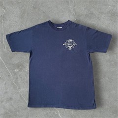 Vintage 80s Hanes Beefy-T IAFF Firefighters Navy Made USA