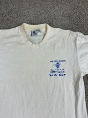 VINTAGE Holly Beach Shirt Mens L White Louisiana Suds Run 1998 Short Sleeve 90s