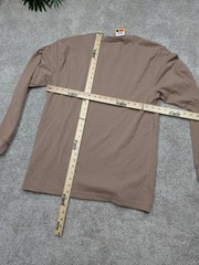 Carhartt Shirt Mens Small Brown Relaxed Fit Long Sleeve Pocket Workwear Tee