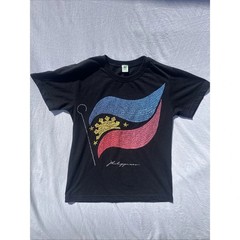Black Philippines‎ T-shirt Halu-Halo. XS. Detailed Writing In flag