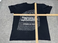 Simplicity is the Ultimate Sophistication Black Leonardo Da Vinci Shirt XL