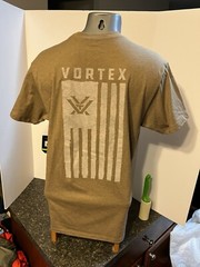 Vortex Men’s T-shirt Beige Medium Cotton Polyester – Athletic Fit – NWT