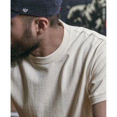 Bronson Loopwheel Tubular Athletic T-Shirt Men M Apricot Cream Beige Heavyweight