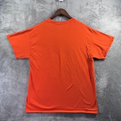 Straight Outta Carroll Football Graphic T-Shirt Mens Large L Orange Short Sleeve