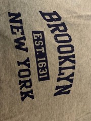 Man, Woman Brooklyn T-Shirt Cotton Grey New