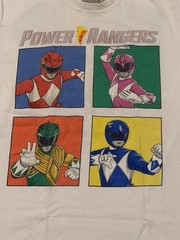 Power Rangers T-Shirt Size Small White Short Sleeve 100% Cotton by C-Life Group