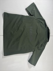 Tenore Zip Up Shirt Jacket Polo Short Sleeve Green Logo Pocket Men’s L