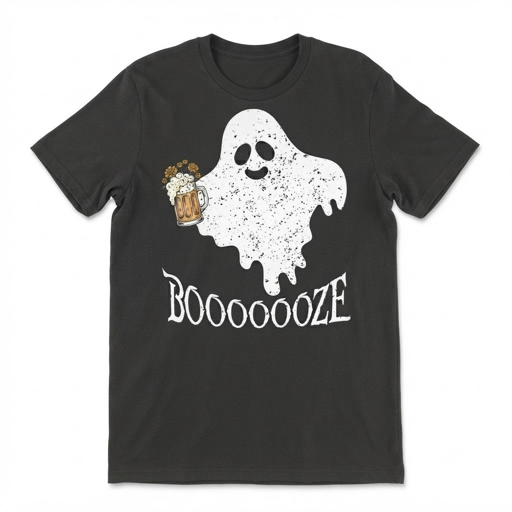 Booooze Beer Funny Halloween Costume Drinking T-shirt Tee