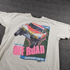 Vintage Stedman Shirt Mens XL White Mickey Thompson Off Road Graphic Tee 80s