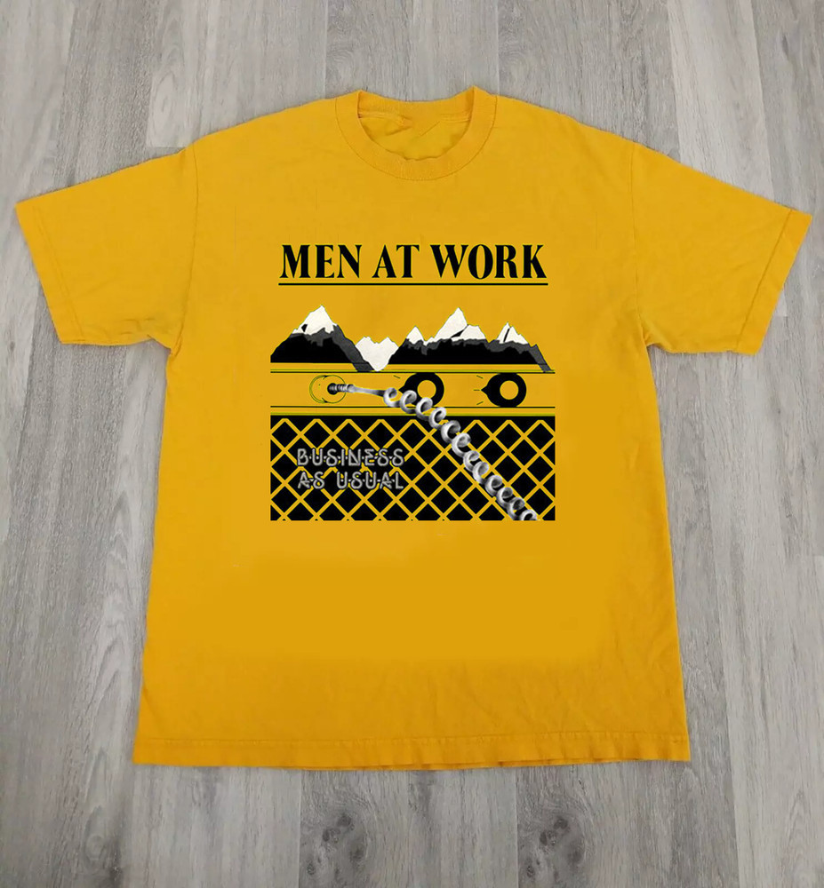 Men At Work Band Business As Usual T Shirt Full Size S-5XL