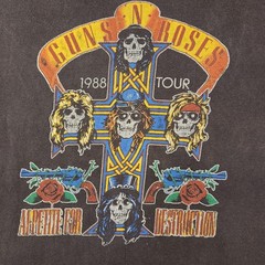 Vintage Guns N Roses Shirt Mens XL Black 1988 Tour Appetite For Destruction Band