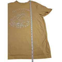 Goodfellow & Co Mens Yellowstone Hike The Trails Graphic T-Shirt Yellow Medium