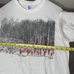 Vintage A Day In The Wilderness Shirt Mens Large Hunting B Johnson Art USA 90s