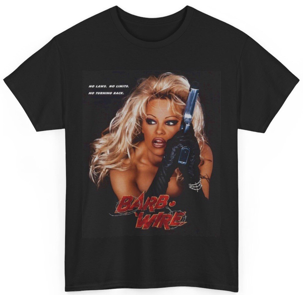 Barb Wire T Shirt – Pam Anderson 90’s Classic Retro Tee Comics – New