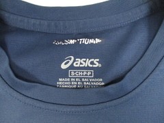 Asics Shirt Adult Small Blue Running Polyester Work Out Outdoors Mens