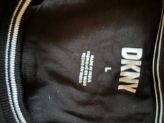 Men’s DKNY Graphic Contrast Paneling Logo Detail Tee Grey