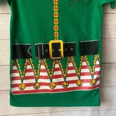 Holiday Time Men’s Elf Graphic Print T-Shirt Ugly Christmas Holiday Small 34-36