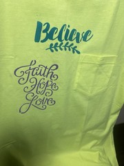 Wolverine Homemade Stencil T-shirt Neon Lime Medium Cotton Short Sleeved NWOT