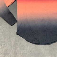 Hollister California T-Shirt Men Small Multicolor Ombre Dye Spellout Logo Casual