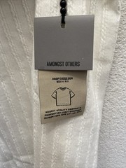 NEW Amongst Others Men’s Large Off White Drop Shoulder Boxy Short Sleeve T-Shirt