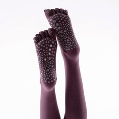 Toe Socks Toeless Socks with Grips for Women Non Slip Cushioned Knee Highs Ov…