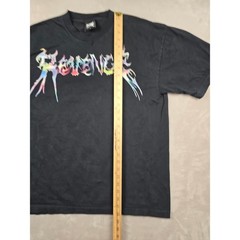 Revenge Graphic T-Shirt Mens Large Black Rainbow Chrome Logo Made In USA *Read