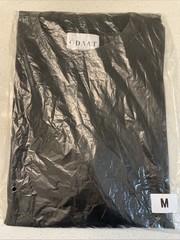 ODAAT 100% Organic Cotton Washed Black Short Sleeve Shirt Size Medium NWT